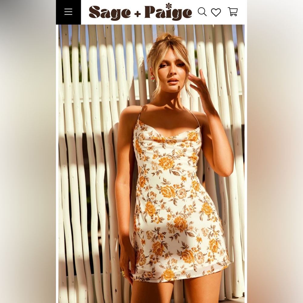 Small Sage and Paige Find a Way Mini Dress Sunset